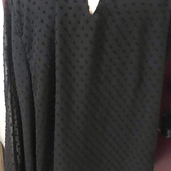 Gibson Top Women 2XL Black Pullover Swiss Dot Smock Victorian Sheer Whimsigoth - Picture 9 of 12